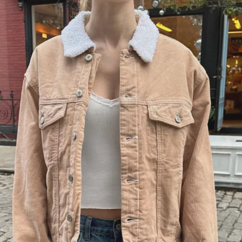 Brandy Melville Brown Corduroy Barn Jacket